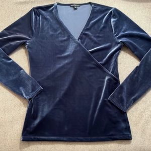 J. Crew Mercantile Velvet Wrap Blouse